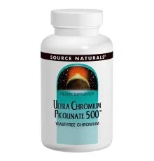 Минералы Source Naturals Ультра Хром Пиколинат 500 мкг, Ultra Chromium Picolinate, 60 таблеток (SN0515)