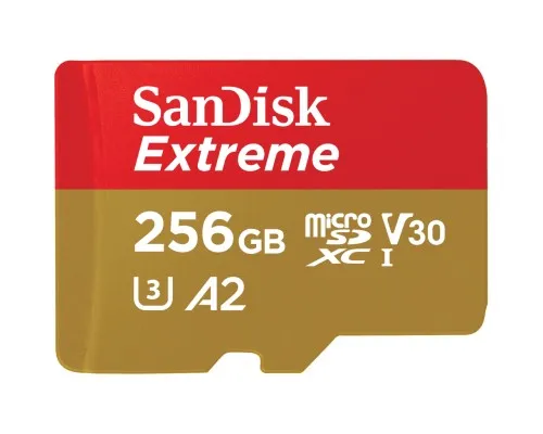 Карта памяти SanDisk 256GB microSD class 10 UHS-I U3 Extreme (SDSQXAV-256G-GN6MN)