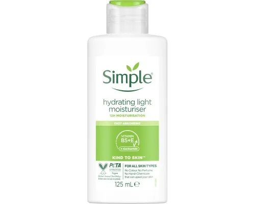 Крем для обличчя Simple Hydrating Light Moisturiser Kind to Skin Легкий зволожуючий 125 мл (5011451103931)