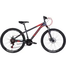 Велосипед Discovery 26" Rider AM DD рама-13" 2022 Dark Grey/Red (OPS-DIS-26-524)