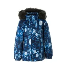 Куртка Huppa ANTE 17960030 темно-синій з принтом 122 (4741632100596)