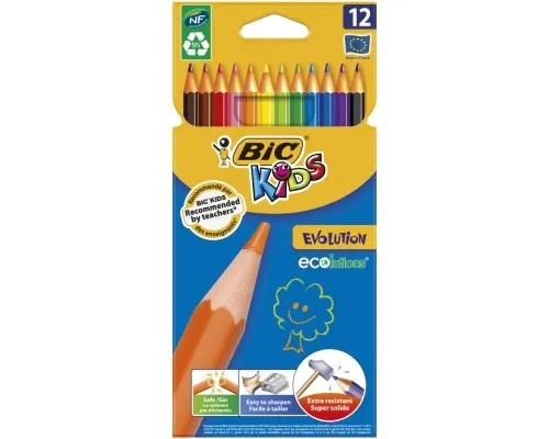 Карандаши цветные Bic Kids Evolution 12 шт (bc82902912)