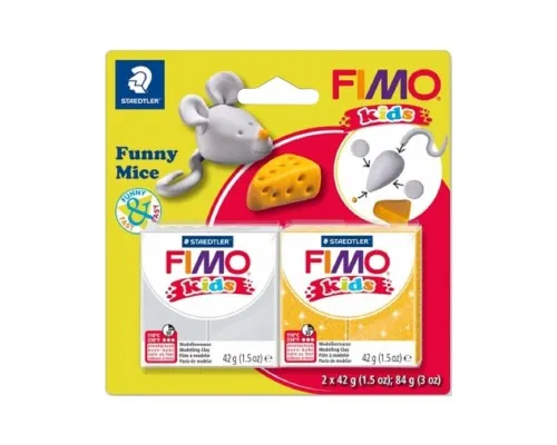 Набір для творчості Fimo Kids Веселе мишеня 2 кольори х 42 г (4007817057254)