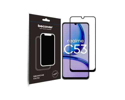 Скло захисне BeCover Realme C53 Black (710105)