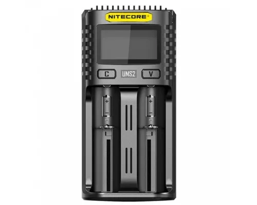 Зарядний пристрій для акумуляторів Nitecore Digicharger UMS2 (2 channels, LCD, Li-ion, IMR, Ni-Mh, Ni-Cd, 4A) (UMS2)