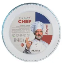 Форма для выпечки Bravo Chef скляна кругла 26 (BC-818B/FR)