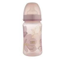 Бутылочка для кормления Canpol babies Easystart GOLD 240 мл антикол. с широким отверстием, розовая (35/240_pin)