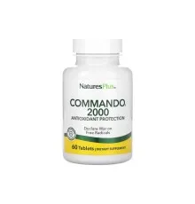 Антиоксидант Natures Plus Антиоксидантная защита, Commando 2000, 60 таблеток¶Ашваганда, 470 мг, Ashwagandha, 60 вегетари (NAP-04965)