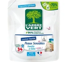 Гель для прання L'Arbre Vert Чутлива шкіра запасний блок 1.53 л (3450601046414)