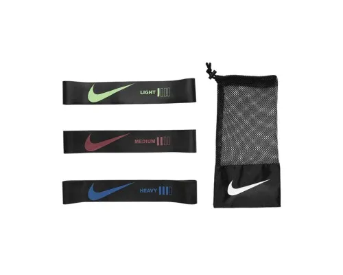 Эспандер Nike Resistance Bands Mini 3 PK NS чорний 3 шт N.100.6723.013.NS (887791406569)