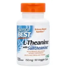 Аминокислота Doctor's Best L-теанин, 150 мг, L-Theanine with Suntheanine, 90 вегетарианских капсул (DRB-00197)