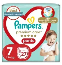 Подгузники Pampers Premium Care Pants Трусики Размер 7 (17+кг) 27 шт. (8006540807026)