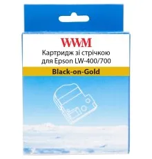 Стрічка для принтера етикеток WWM для Epson LW-400/700 18mm х 8m Black-on-Gold (WWM-SM18Z)