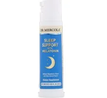 Амінокислота Dr. Mercola Підтримка сну з мелатоніну, спрей з малиновим смаком, (MCL-01197)