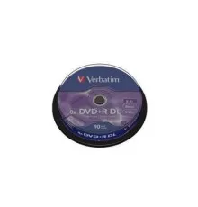 Диск DVD Verbatim 8.5Gb 8x CakeBox 10 шт Matte Silver (43666)