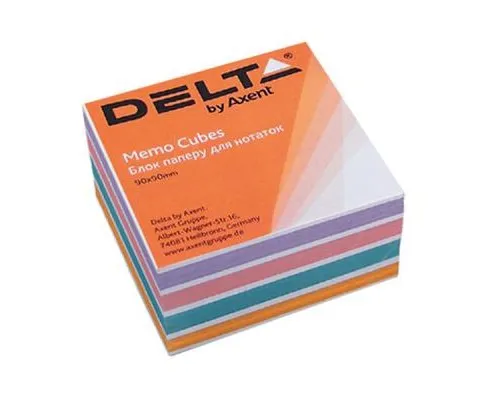 Папір для нотаток Delta by Axent COLOR 90Х90Х30мм, unglued (D8023)