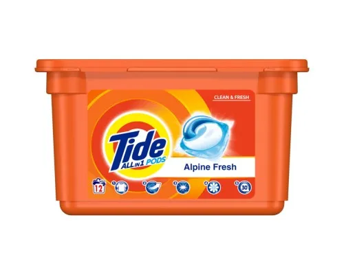 Капсули для прання Tide Все-в-1 Альпійська свіжість 12 шт. (4084500569478/8001090802309)