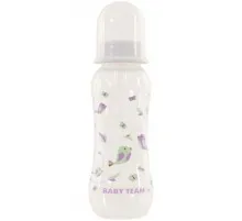 Пляшечка для годування Baby Team з силіконовою соскою 250 мл біла (1121_белый)