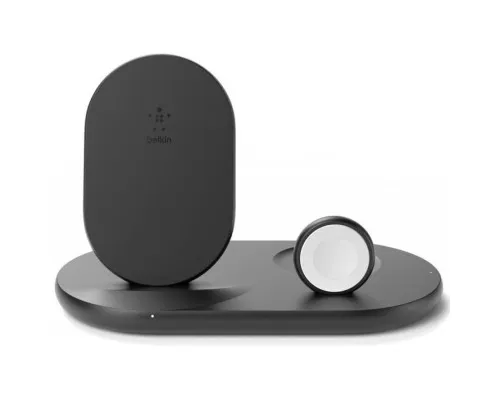 Зарядное устройство Belkin 3-in-1 Wireless Pad/Stand/Apple Watch, black (WIZ001VFBK)