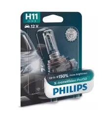 Автолампа Philips H11 X-treme VISION PRO +150%, 3700K, 1шт/блістер (12362XVPB1)