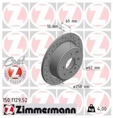 Тормозной диск ZIMMERMANN 150.1129.52