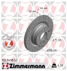 Тормозной диск ZIMMERMANN 150.3498.52