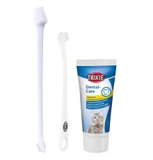 Зубная паста для животных Trixie с щеткой для кошек (4011905256207)