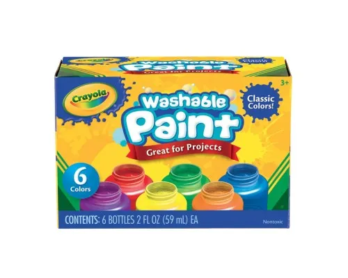 Гуашеві фарби Crayola Classic washable 6 шт (54-1204)