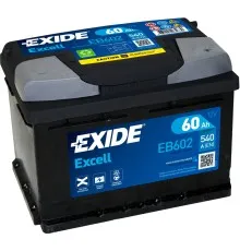 Акумулятор автомобільний EXIDE EXCELL 60Ah Н Ев (-/+) (540EN) (EB602)