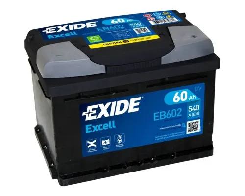 Акумулятор автомобільний EXIDE EXCELL 60Ah Н Ев (-/+) (540EN) (EB602)