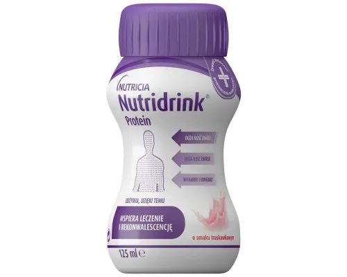 Детская смесь Nutricia Nutridrink Protein Strawberry 4 шт х 125 мл (8716900565380)