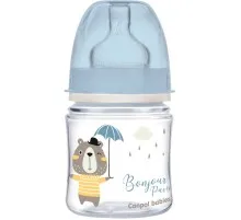 Пляшечка для годування Canpol babies Bonjour Paris з широким отвором 120 мл Синя (35/231_blu)