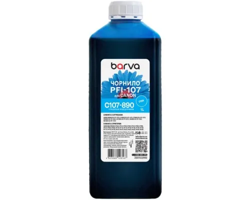 Чорнило Barva Canon PFI-102/107 1L C (C107-890)