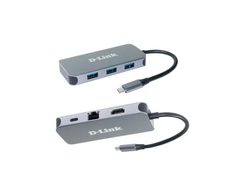 Концентратор D-Link 3xUSB3.0, 1xUSB-C/PD, 1xHDMI 1.4b, 1xGE, USB-C (DUB-2335)