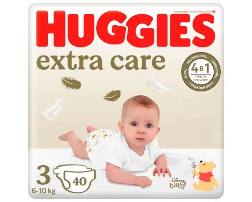 Подгузники Huggies Extra Care Size 3 (6-10 кг) 40 шт (5029053574400)