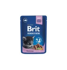 Вологий корм для кішок Brit Premium з білою рибою для кошенят 100 г (8595602548637)
