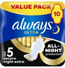 Гигиенические прокладки Always Ultra Secure Night Extra Размер 5 10 шт. (8006540093849)