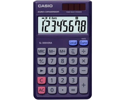 Калькулятор Casio SL-300VERA-WA-EP, темно-синій (CALC-CAS-SL-300VERA)