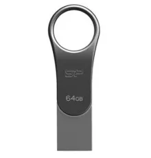 USB флеш накопитель Silicon Power 64GB Mobile C80 Silver USB 3.2 (SP064GBUC3C80V1S)