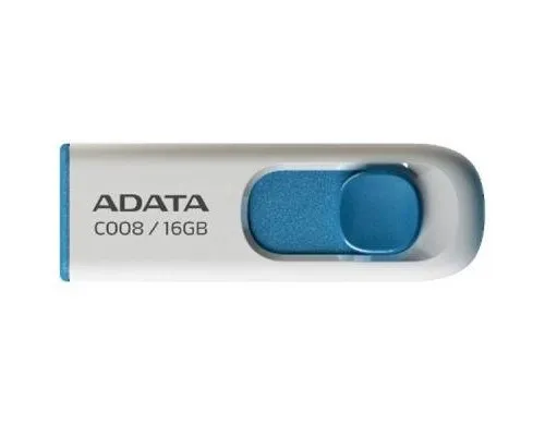 USB флеш накопичувач ADATA 16GB C008 White USB 2.0 (AC008-16G-RWE)