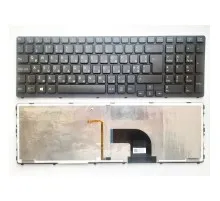 Клавіатура ноутбука Sony SVE15 (E15 Series) черная с черной рамкой подсветкой UA (A43443)