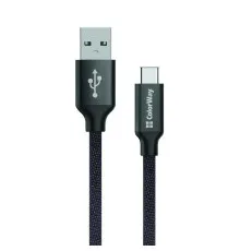Дата кабель USB 2.0 AM to Type-C 1.0m 2.1А black ColorWay (CW-CBUC003-BK)