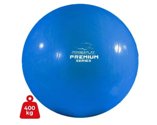 Мяч для фитнеса PowerPlay 4000 Premium 65см Blue + насос (PP_4000_65cm_Blue)