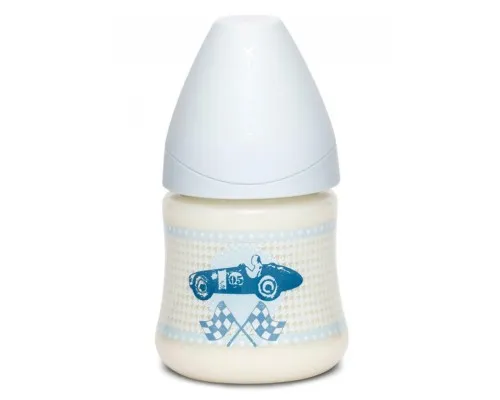Пляшечка для годування Suavinex Memories Історії малюків 150 мл, соска повільний потік блаки (307109)