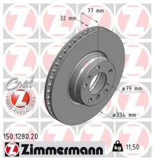 Гальмівний диск ZIMMERMANN 150.1280.20