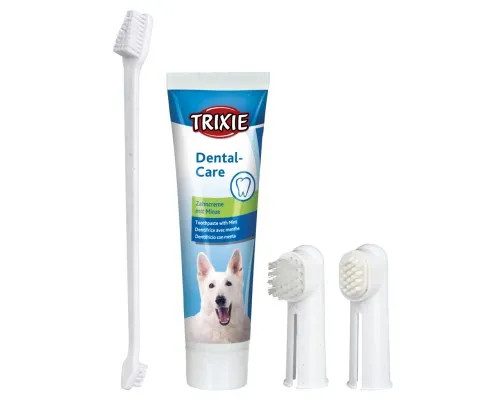 Зубна паста для тварин Trixie з щіткою для собак (4011905025612)