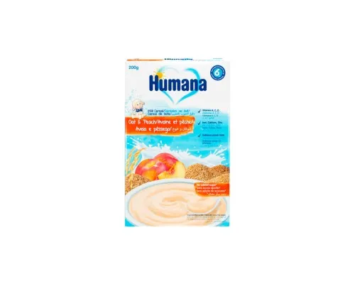 Детская каша Humana молочная овсяная с персиком 200 г (4031244003034)