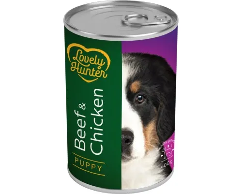 Консерви для собак Lovely Hunter Puppy Beef and Chicken 400 г (LHU45358)