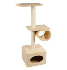 Дряпка (когтеточка) для котов Природа Д22 с барабаном двухэтажная (бежевая) (4820157403259)