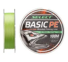 Шнур Select Basic PE 100m Light Green 0.08mm 8lb/4kg (1870.27.46)